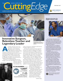 Innovative Surgeon, Relentless Teacher and Legendary Leader