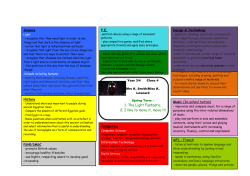 Class 4 -Spring Term 2017 Topic Web