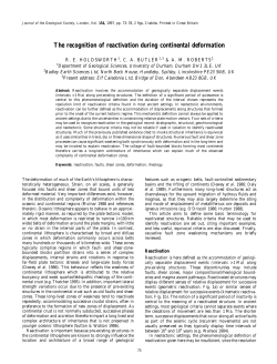 The recognition of reactivation during continental deformation