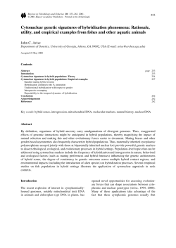 Cytonuclear genetic signatures of hybridization phenomena