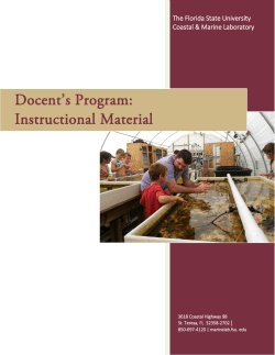 Docent`s Program: Instructional Material - FSU Marine Lab