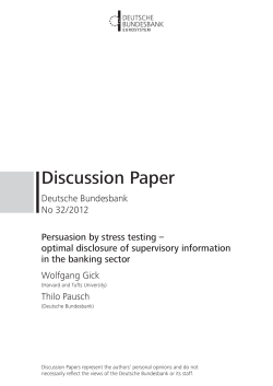 Persuasion by stress testing &ndash; optimal disclosure of