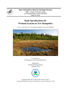 Rank Specifications for - NH Division of Forests and Lands