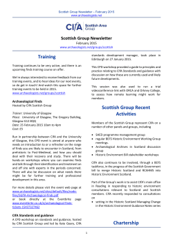 February 2015 - The Institute for Archaeologists
