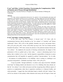 E=mc2 and Other Artistic Equations