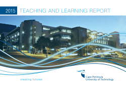 Teaching and Learning reporT 2015