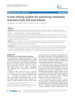 A text-mining system for extracting metabolic reactions from full