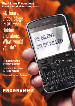 Programme for 2013 Production