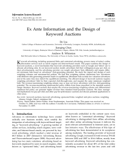 Ex Ante Information and the Design of Keyword Auctions