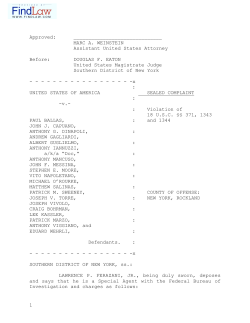 MARC A. WEINSTEIN Assistant United States Attorney Before