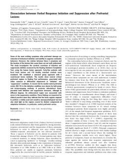 Dissociation between Verbal Response Initiation