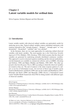 Latent variable models for ordinal data
