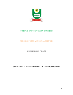POL452 - National Open University of Nigeria
