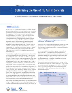 Optimizing the Use of Fly Ash in Concrete