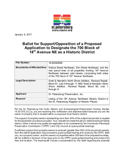 Ballot for Support/Opposition of a Proposed Application to Designate