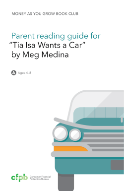 Parent guide for "Tia Isa Wants a Car"