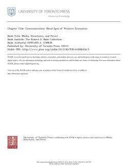 Chapter Title: Communication: Blind Spot of Western Economics