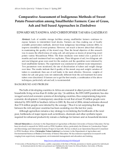 Comparative Assessment of Indigenous Methods of Sweet Potato