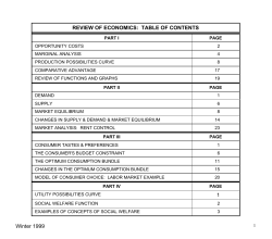Review of Economics, Part I
