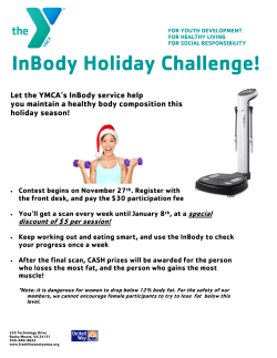 Let the YMCA`s InBody service help you maintain a healthy body
