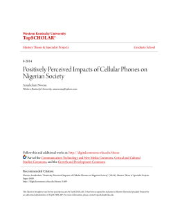 Positively Perceived Impacts of Cellular Phones on
