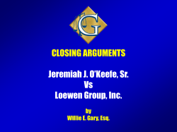 CLOSING ARGUMENTS - Palm Beach State College