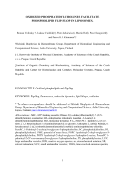LOSS OF PHOSPHOLIPID ASYMMETRY FOLLOWING OXIDATIVE