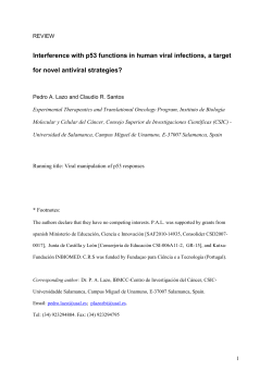 Interference with p53 functions in human viral infections, a target for