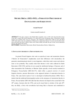 michel br&eacute;al (1832&ndash;1915), a forgotten precursor of enunciation and