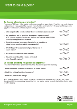 I want to build a porch