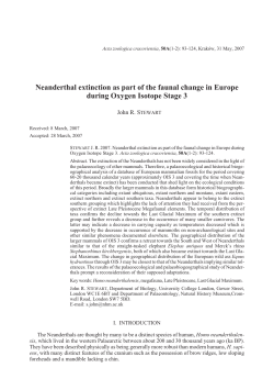 Neanderthal extinction as part of the faunal