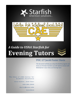Guide to Starfish for Evening Tutors