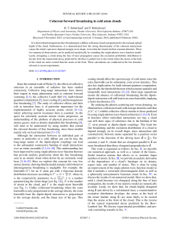 Coherent forward broadening in cold atom clouds