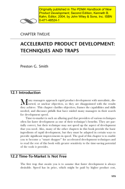 Accelerated Product Development: Techniques