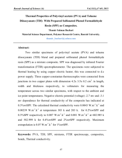Thermal Properties of Polyvinyl acetate