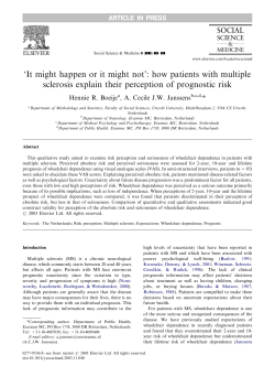how patients with multiple sclerosis explain their perception of