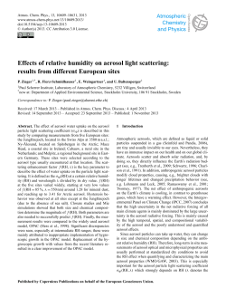 Effects of relative humidity on aerosol light scattering: results from