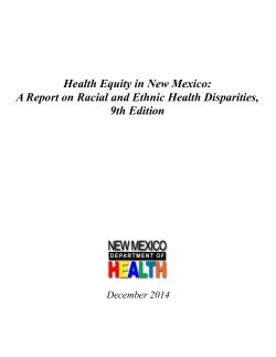Health Equity in New Mexico: A Report on Racial and Ethnic Health