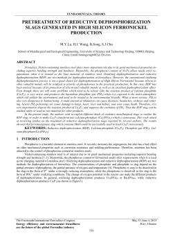 pretreatment of reductive dephosphorization slags
