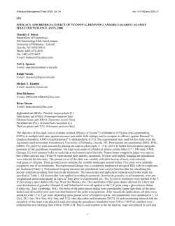 (J1) EFFICACY AND RESIDUAL EFFECT OF TYCOON G, DEMAND