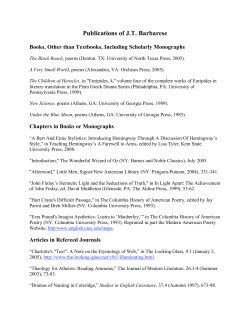 Publications of J.T. Barbarese