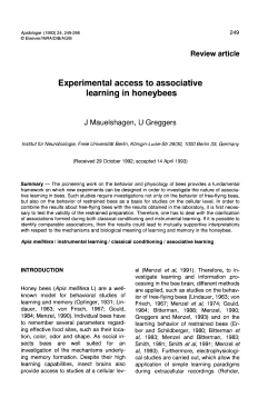 Experimental access to associative learning in