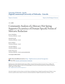 Community Analysis of a Mercury Hot Spring Supports Occurrence