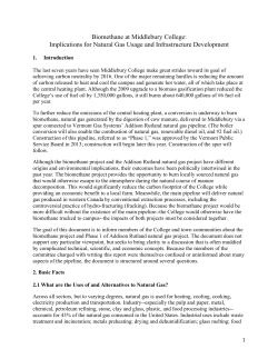 Biomethane at Middlebury College: Implications for Natural Gas