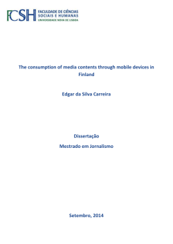 The consumption of media contents through mobile devices in