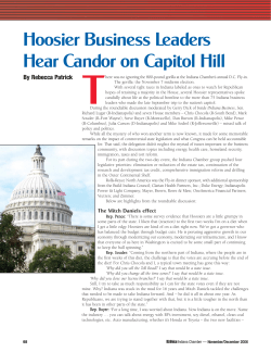 Hoosier Business Leaders Hear Candor on Capitol Hill