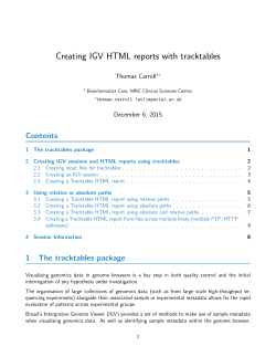 Creating IGV HTML reports with tracktables