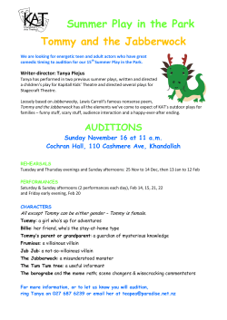 Tommy and the Jabberwock Summer Play in the Park