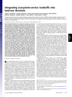 Integrating ecosystem-service tradeoffs into land
