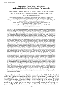 Evaluating Trans-Tethys Migration: An Example